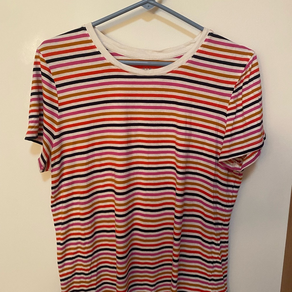 GAP Multicolor Striped Tee - Pink, Red, Navy